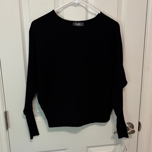 Bobeau Women's Black Crew Neck Sweater - Picture 1 of 2